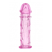 Розовая насадка фаллической формы - 12,5 см. - A-toys - в Тюмени купить с доставкой