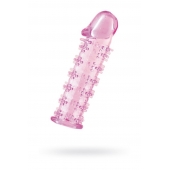 Розовая насадка на пенис с шипами - 12,5 см. - A-toys - в Тюмени купить с доставкой