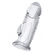 Прозрачная насадка на пенис с шипиками и коготком - 13,5 см. - A-toys - в Тюмени купить с доставкой
