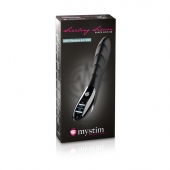 Вибратор с электростимуляцией Sizzling Simon Black Edition - 27 см. - MyStim - купить с доставкой в Тюмени