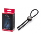 Тёмно-серое эрекционное кольцо с зажимом Again and Again Adjustable Cock Ring - Fifty Shades of Grey - в Тюмени купить с доставкой