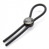 Тёмно-серое эрекционное кольцо с зажимом Again and Again Adjustable Cock Ring - Fifty Shades of Grey - в Тюмени купить с доставкой
