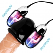 Черная стимулирующая насадка для головки полового члена Multi Speed Vibrating Penis Head Teaser - XR Brands - в Тюмени купить с доставкой
