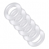 Комплект из 6 прозрачных эрекционных колец Ring Master Custom Ball Stretcher Kit - XR Brands - в Тюмени купить с доставкой