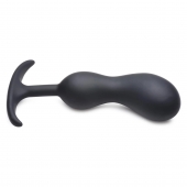 Черный массажер простаты с утяжелителями Premium Silicone Weighted Prostate Plug Large - 18,8 см. - XR Brands - в Тюмени купить с доставкой