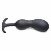 Черный массажер простаты с утяжелителями Premium Silicone Weighted Prostate Plug XL - 20,8 см. - XR Brands - в Тюмени купить с доставкой