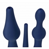 Набор из 3 универсальных насадок для анального душа Universal 3 Piece Silicone Enema Attachment Set - XR Brands - купить с доставкой в Тюмени