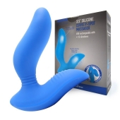 Синий вибромассажер простаты 3,5’’ Curve P-spot Massager - 12 см. - Erokay - в Тюмени купить с доставкой