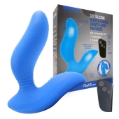 Синий вибромассажер простаты 3,5’’ Remote Control Curve P-spot Massager - 12 см. - Erokay - в Тюмени купить с доставкой