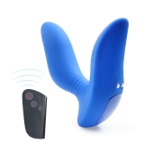 Синий вибромассажер простаты 3,5’’ Remote Control Curve P-spot Massager - 12 см. - Erokay - в Тюмени купить с доставкой