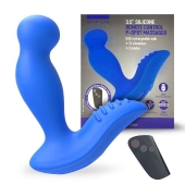 Синий вибромассажер простаты 3,5’’ Remote Control P-spot Massager - 12,5 см. - Erokay - в Тюмени купить с доставкой