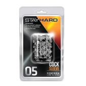 Прозрачная насадка с капельками STAY HARD COCK SLEEVE 05 CLEAR - Blush Novelties - в Тюмени купить с доставкой