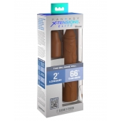 Коричневая насадка на член 2  Silicone X-tension - 20,3 см. - Pipedream - в Тюмени купить с доставкой