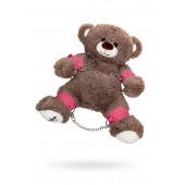 Бондажный набор: бурый мишка с розовыми оковами и наручниками - Pecado - купить с доставкой в Тюмени