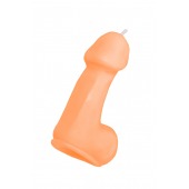 Оранжевая свеча в форме пениса - 47 гр. - Pecado - купить с доставкой в Тюмени