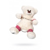 Бондажный набор: белый мишка с розовыми оковами и наручниками - Pecado - купить с доставкой в Тюмени