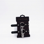 Черно-красные кожаные оковы - Crazy Handmade - купить с доставкой в Тюмени