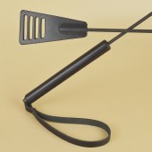 Черный кожаный стек «Сириус» - 60 см. - Sitabella - купить с доставкой в Тюмени