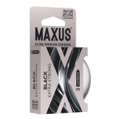 Черные утолщенные презервативы MAXUS Extra Strong с железным кейсом - 3 шт. - Maxus - купить с доставкой в Тюмени