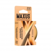 Точечные презервативы MAXUS 2000 Amazing Dots с железным кейсом - 3 шт. - Maxus - купить с доставкой в Тюмени