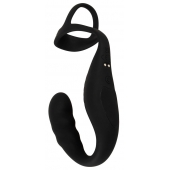 Черное эрекционное кольцо со стимуляцией промежности и анальной пробкой Cock Ring with RC Prostate Plug - Orion - в Тюмени купить с доставкой Черное эрекционное кольцо со стимуляцией промежности и анальной пробкой Cock Ring with RC Prostate Plug - Orion - в Тюмени купить с доставкой