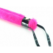 Нежная плеть с розовым мехом BDSM Light - 43 см. - БДСМ Арсенал - купить с доставкой в Тюмени