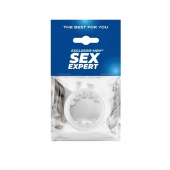 Эрекционное кольцо со стимулирующими шариками сверху и снизу - Sex Expert - в Тюмени купить с доставкой