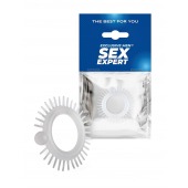 Эластичное эрекционное кольцо с шипиками и шариком - Sex Expert - в Тюмени купить с доставкой