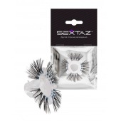 Эластичное эрекционное кольцо с черными «ресничками» - Sextaz - в Тюмени купить с доставкой