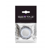 Эластичное эрекционное колечко с черными «ресничками» - Sextaz - в Тюмени купить с доставкой