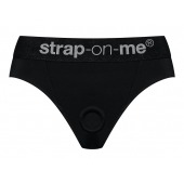 Черные трусики для насадок Heroine Lingerie Harness - size XL - Strap-on-me - купить с доставкой в Тюмени