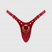 Красный пояс для фиксации насадок Strap-On-Me Leatherette Harness Fabulous - Strap-on-me - купить с доставкой в Тюмени