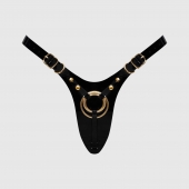 Черный пояс для фиксации насадок Strap-On-Me Leatherette Harness Fabulous - Strap-on-me - купить с доставкой в Тюмени