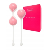 Набор розово-белых вагинальных шариков: двойные и одинарный - Erokay