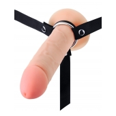 Мужской полый страпон на регулируемых ремешках - 22 см. - Sex Expert - купить с доставкой в Тюмени