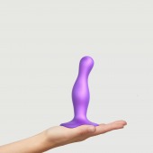 Фиолетовая насадка Strap-On-Me Dildo Plug Curvy size S - Strap-on-me - купить с доставкой в Тюмени