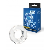 Прозрачное эрекционное кольцо в форме гайки - Sex Expert - в Тюмени купить с доставкой