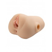 Телесный мастурбатор с вибрацией Double Pounder Vibrating Squeeze Stroker - Pipedream - в Тюмени купить с доставкой