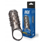 Дымчатая насадка на пенис с выпуклостями - 12 см. - Sex Expert - в Тюмени купить с доставкой