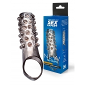 Дымчатая насадка на пенис с выпуклостями - 11 см. - Sex Expert - в Тюмени купить с доставкой