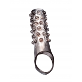 Дымчатая насадка на пенис с выпуклостями - 11 см. - Sex Expert - в Тюмени купить с доставкой