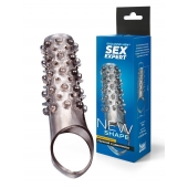 Дымчатая насадка на пенис с шипами и выпуклостями - 12 см. - Sex Expert - в Тюмени купить с доставкой