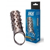 Дымчатая насадка на пенис с шипами и выпуклостями - 12,5 см. - Sex Expert - в Тюмени купить с доставкой
