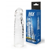 Прозрачная закрытая насадка на член - 15 см. - Sex Expert - в Тюмени купить с доставкой