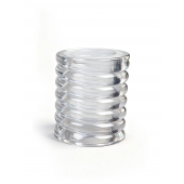 Прозрачная сквозная насадка на пенис с ребрышками - Sex Expert - в Тюмени купить с доставкой