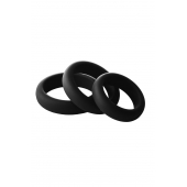 Набор из 3 черных эрекционных колец Smooth Silicone Cockring Pack - Dream Toys - в Тюмени купить с доставкой