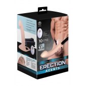 Телесный полый страпон с вибрацией Erection Agents - 24,1 см. - NMC - купить с доставкой в Тюмени
