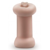 Телесный люминесцентный двусторонний мастурбатор Tasha - Blush Novelties - в Тюмени купить с доставкой