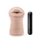 Телесный мастурбатор-ротик Nicole Vibrating Masturbator - Blush Novelties - в Тюмени купить с доставкой