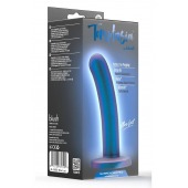 Синяя насадка с гладкой поверхностью Surrender 5.75 Inch Intermediate Pegging Dildo - 14,6 см. - Blush Novelties - купить с доставкой в Тюмени